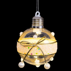 Set 12 Bolas navidad con luz 6 x 6 x 6