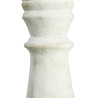 Portavelas cemento blanco y cristal 20,5 x 20,5 x 80